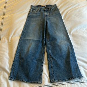 7 for all mankind cropped wide leg jeans